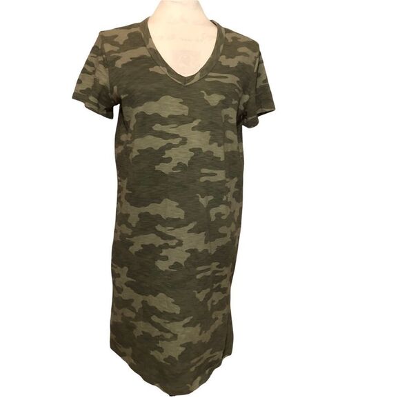 Universal Thread Camo Print Short Sleeve Cotton Dress - Picture 3 of 12